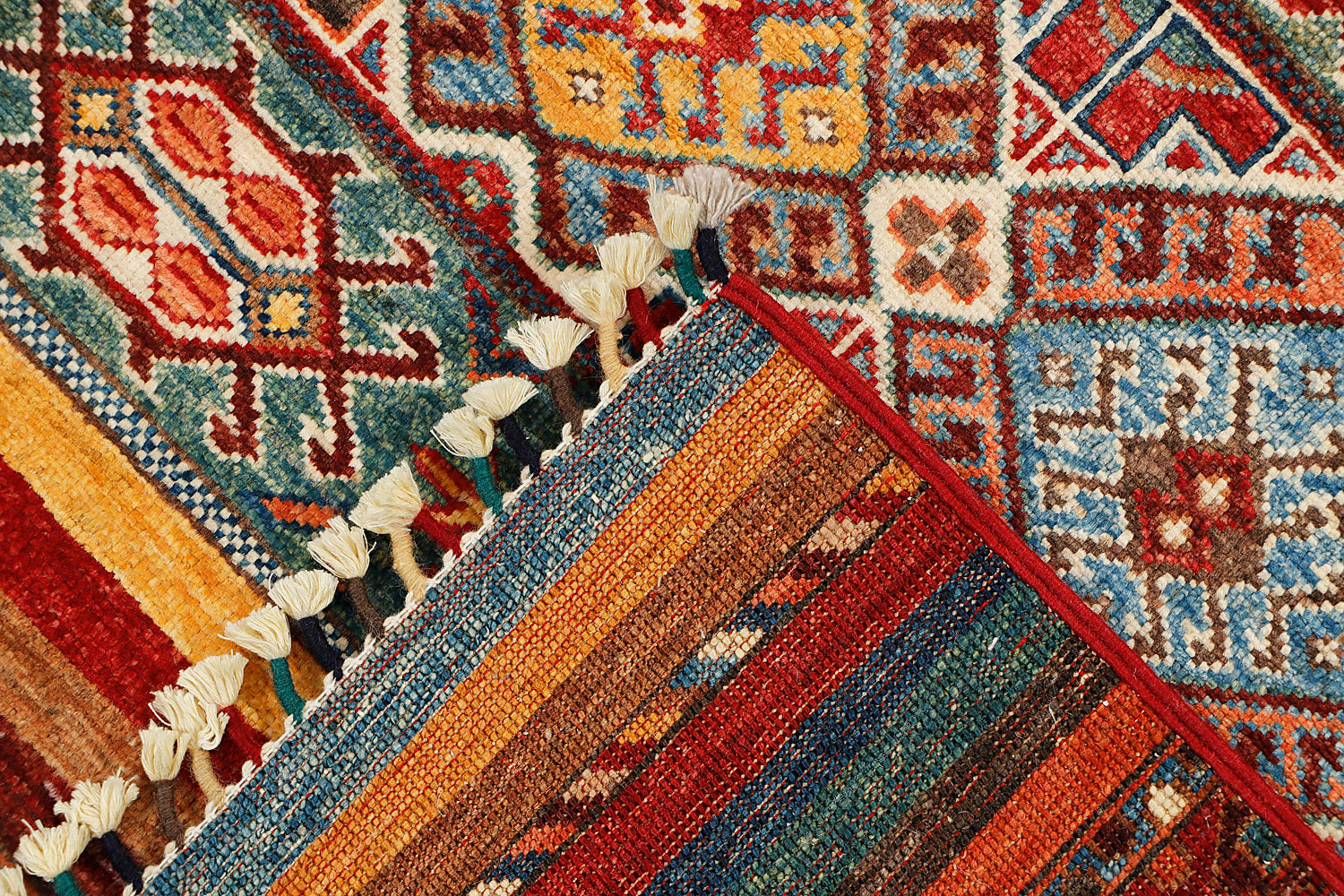 Khurjeen Persian Hand Knotted Wool Rug Multicolor 3' x 4'