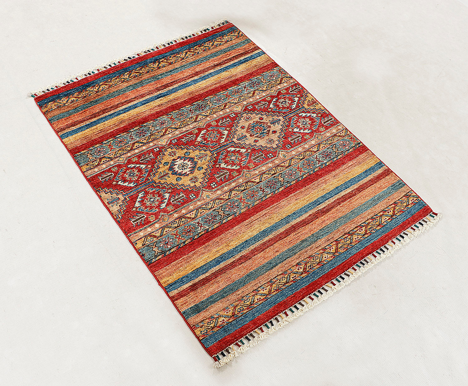 Khurjeen Persian Hand Knotted Wool Rug Multicolor 3' x 4'