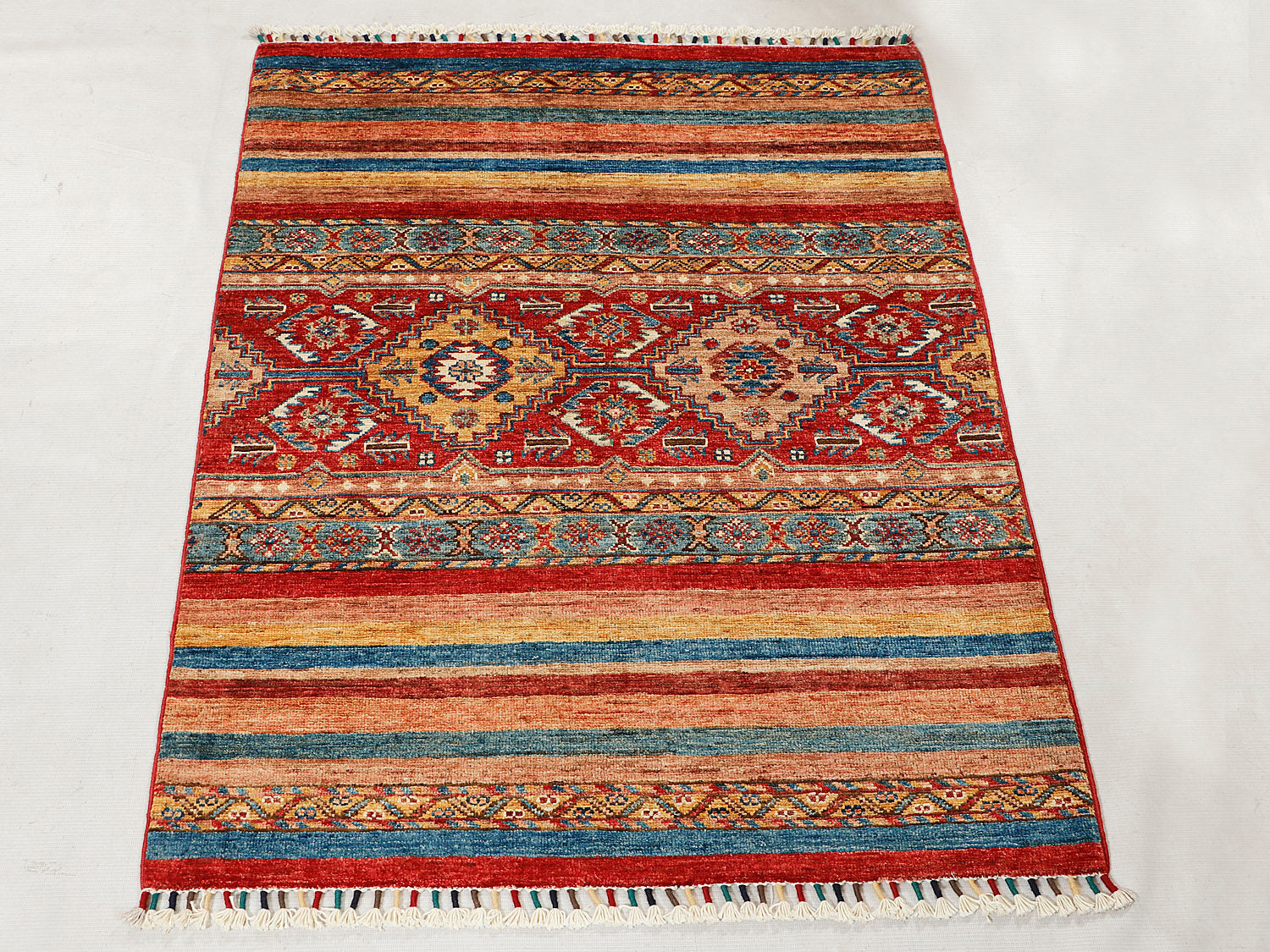 Khurjeen Persian Hand Knotted Wool Rug Multicolor 3' x 4'