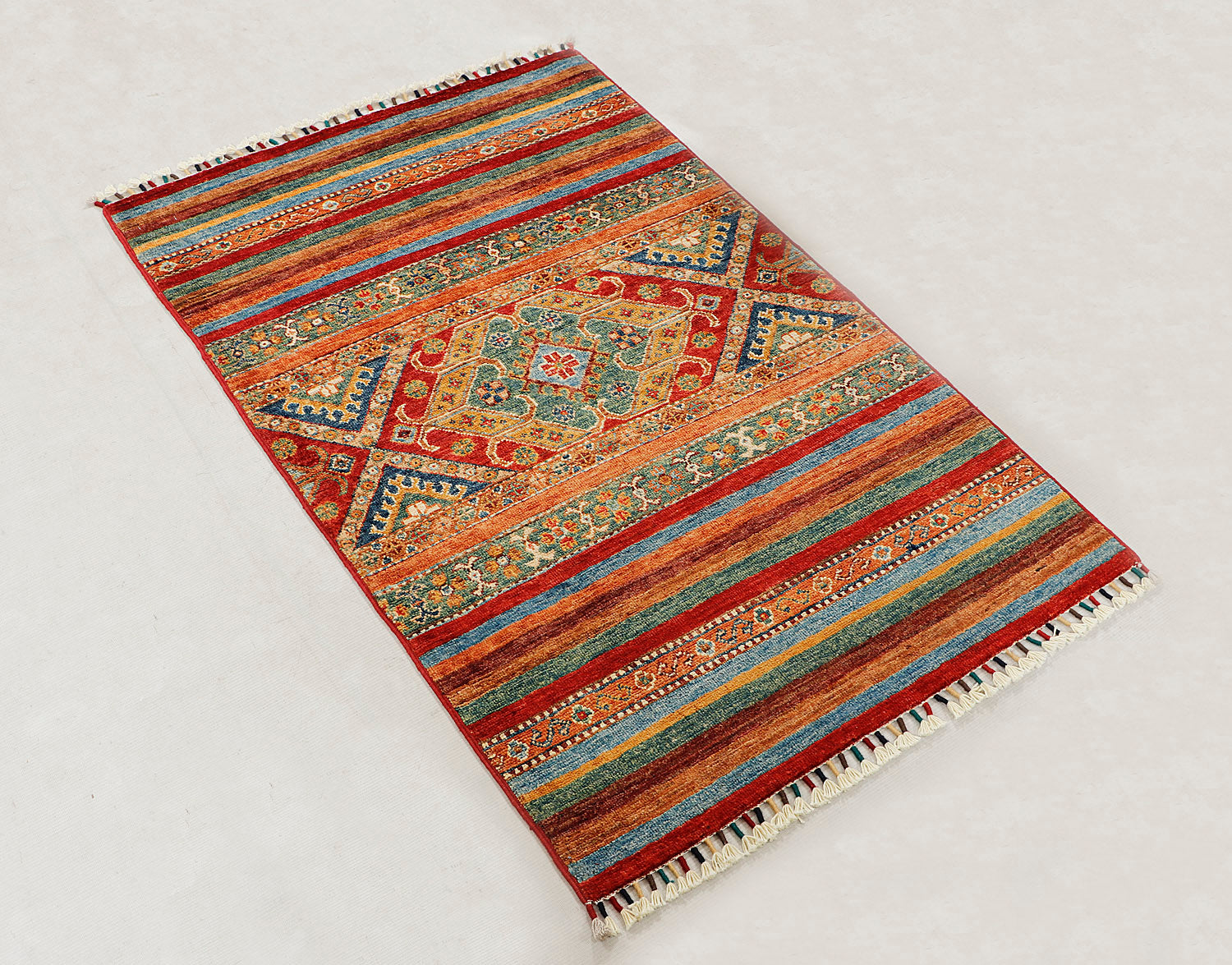 Khurjeen Persian Hand Knotted Wool Rug Multicolor 2'6" x 4'
