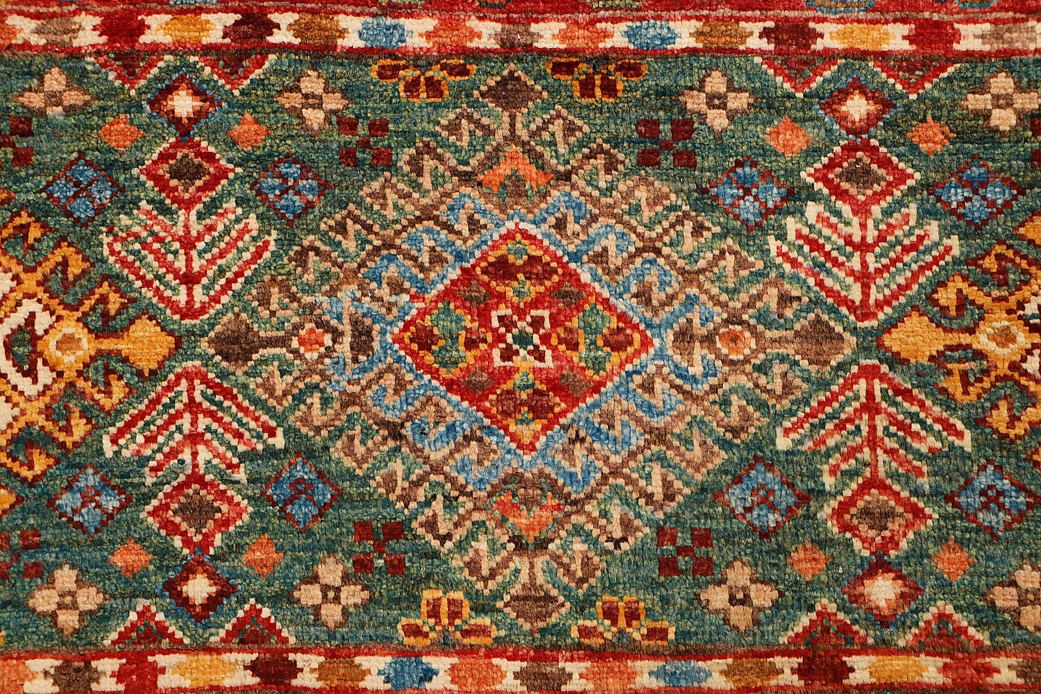 Khurjeen Persian Hand Knotted Wool Rug Multicolor 3' x 4'