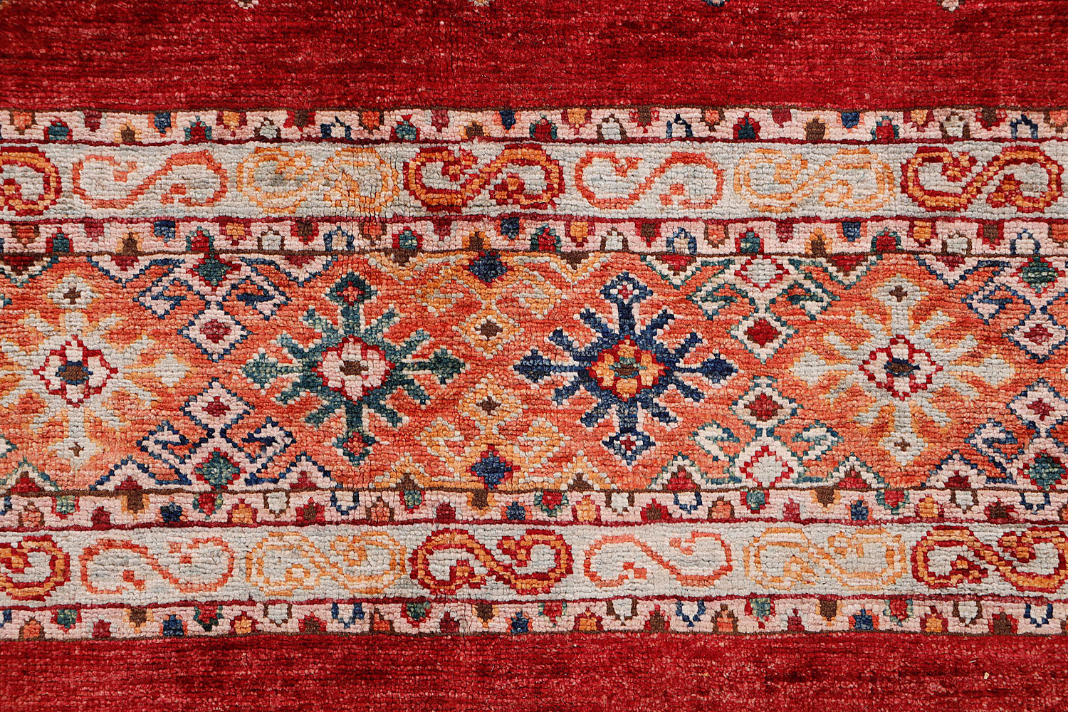 Khurjeen Persian Hand Knotted Wool Rug Red 9' x 13'