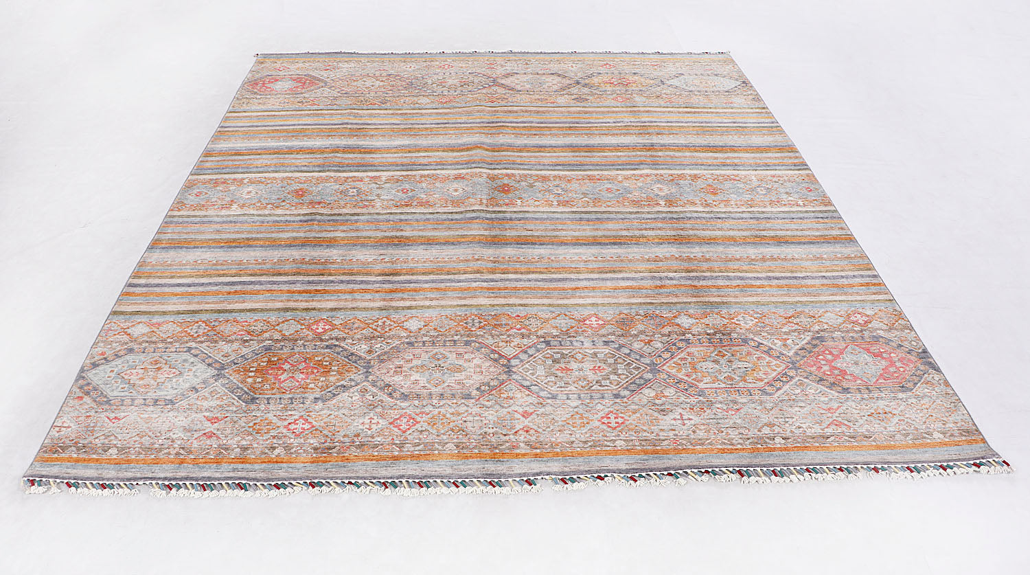 Khurjeen Persian Hand Knotted Wool Rug Multicolor 8' x 10'
