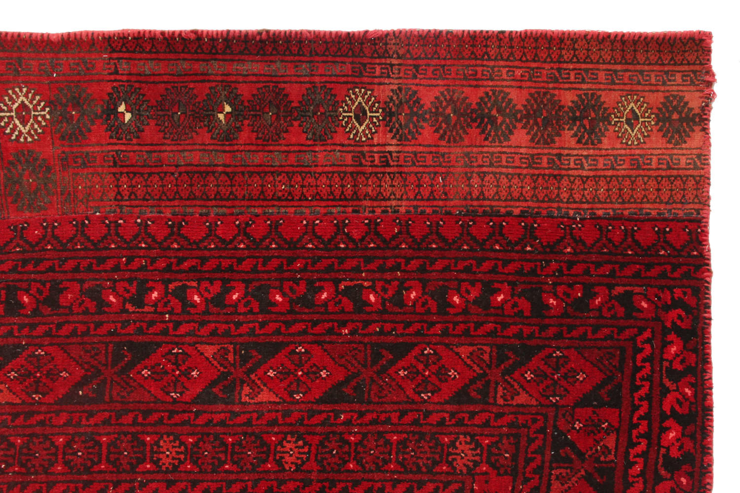 10' X 13'  Red Handmade Patch Work Afghan Rug Rectangular
