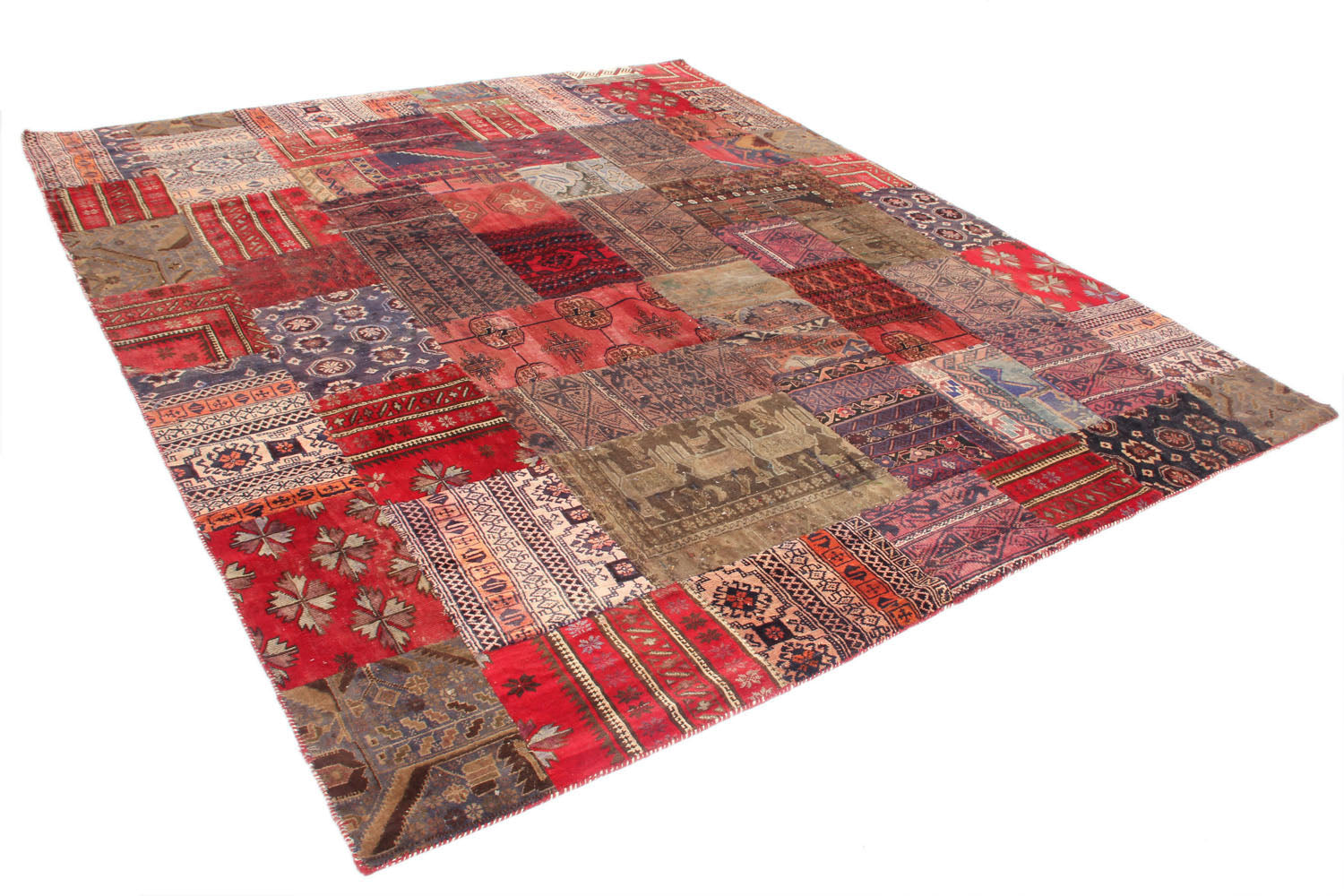 8' X 10'  Multy Handmade Patch Work Afghan Rug Rectangular