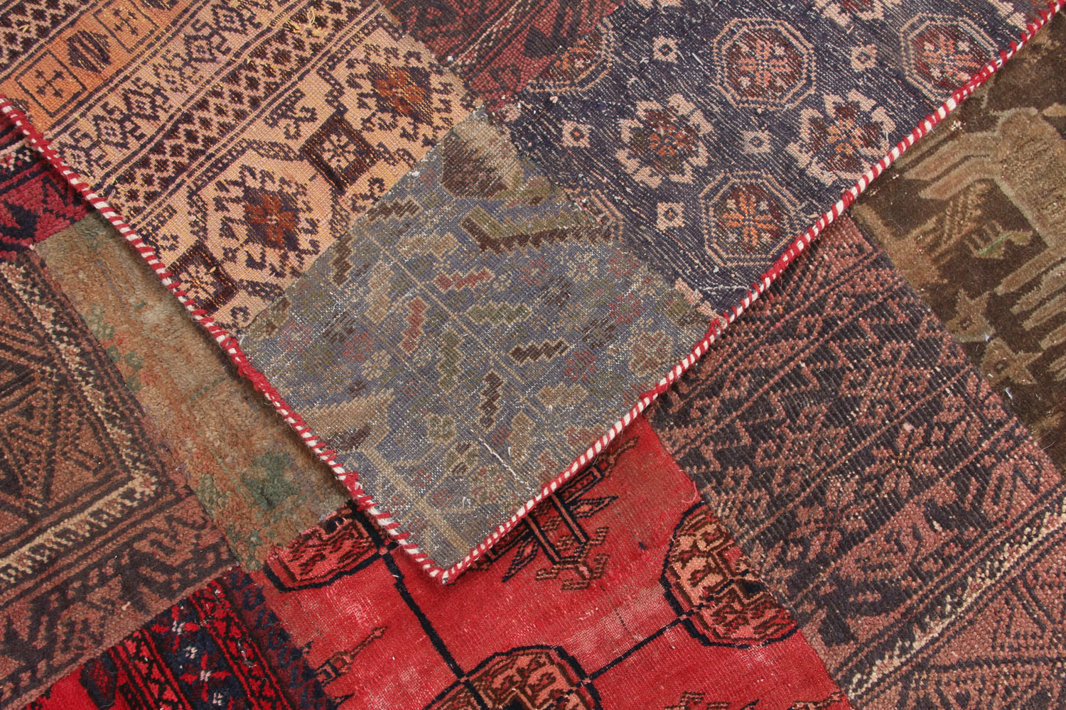 8' X 10'  Multy Handmade Patch Work Afghan Rug Rectangular