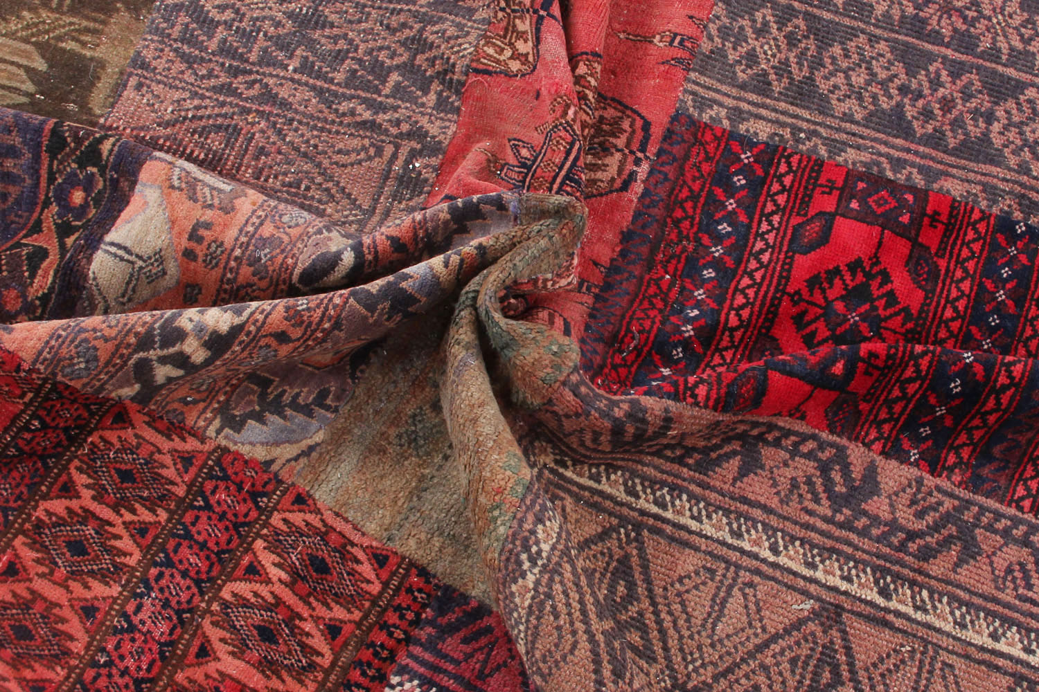 8' X 10'  Multy Handmade Patch Work Afghan Rug Rectangular