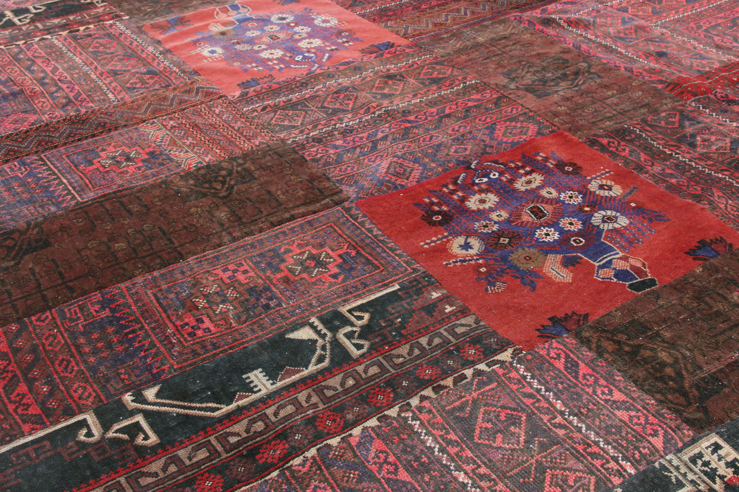 8' X 10'  Multy Handmade Patch Work Afghan Rug Rectangular