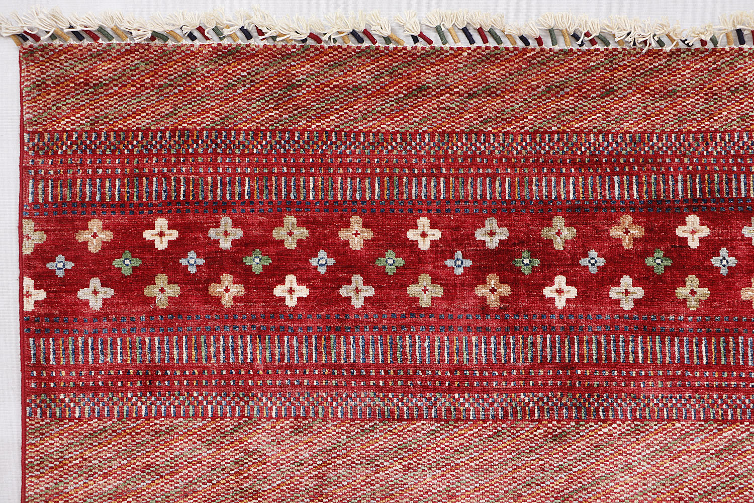 Loribaft Persian Hand Knotted Wool Rug Multicolor 8' x 10'