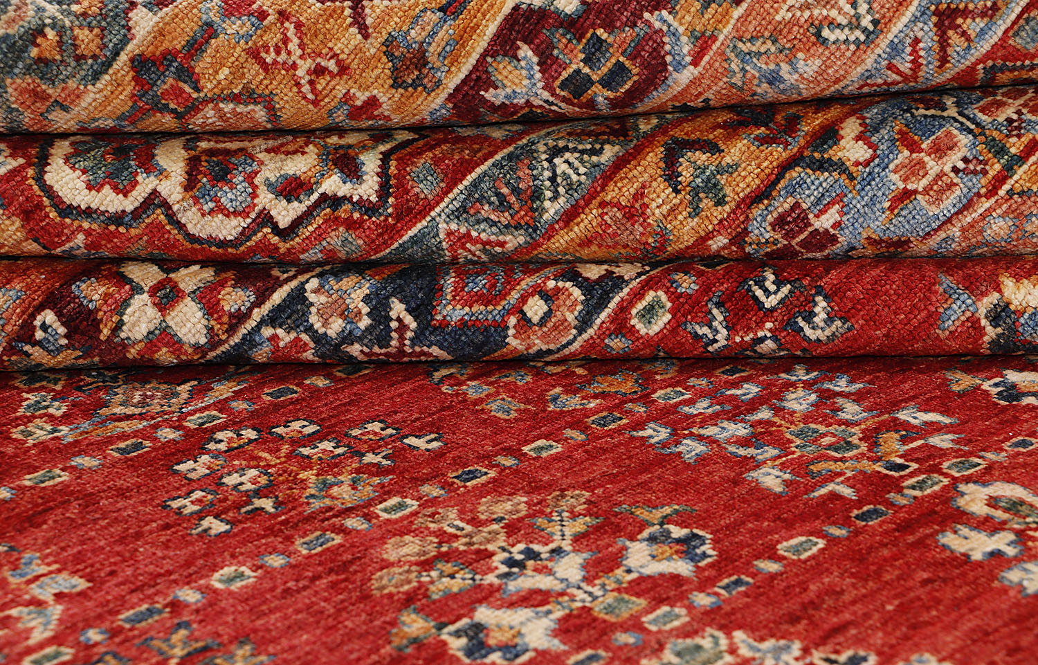 Khurjeen Persian Hand Knotted Wool Rug Red 9' x 13'