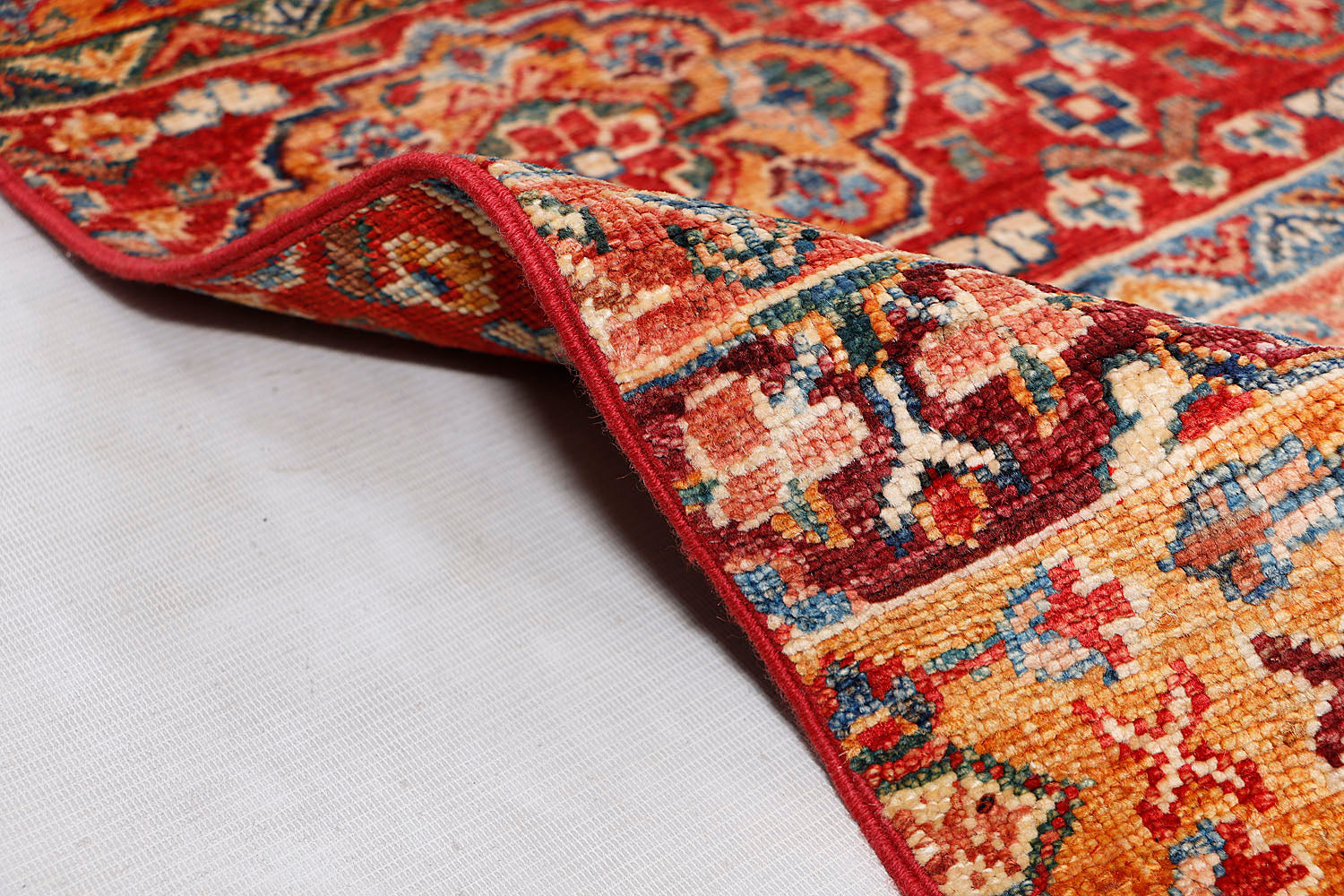 Khurjeen Persian Hand Knotted Wool Rug Red 9' x 13'