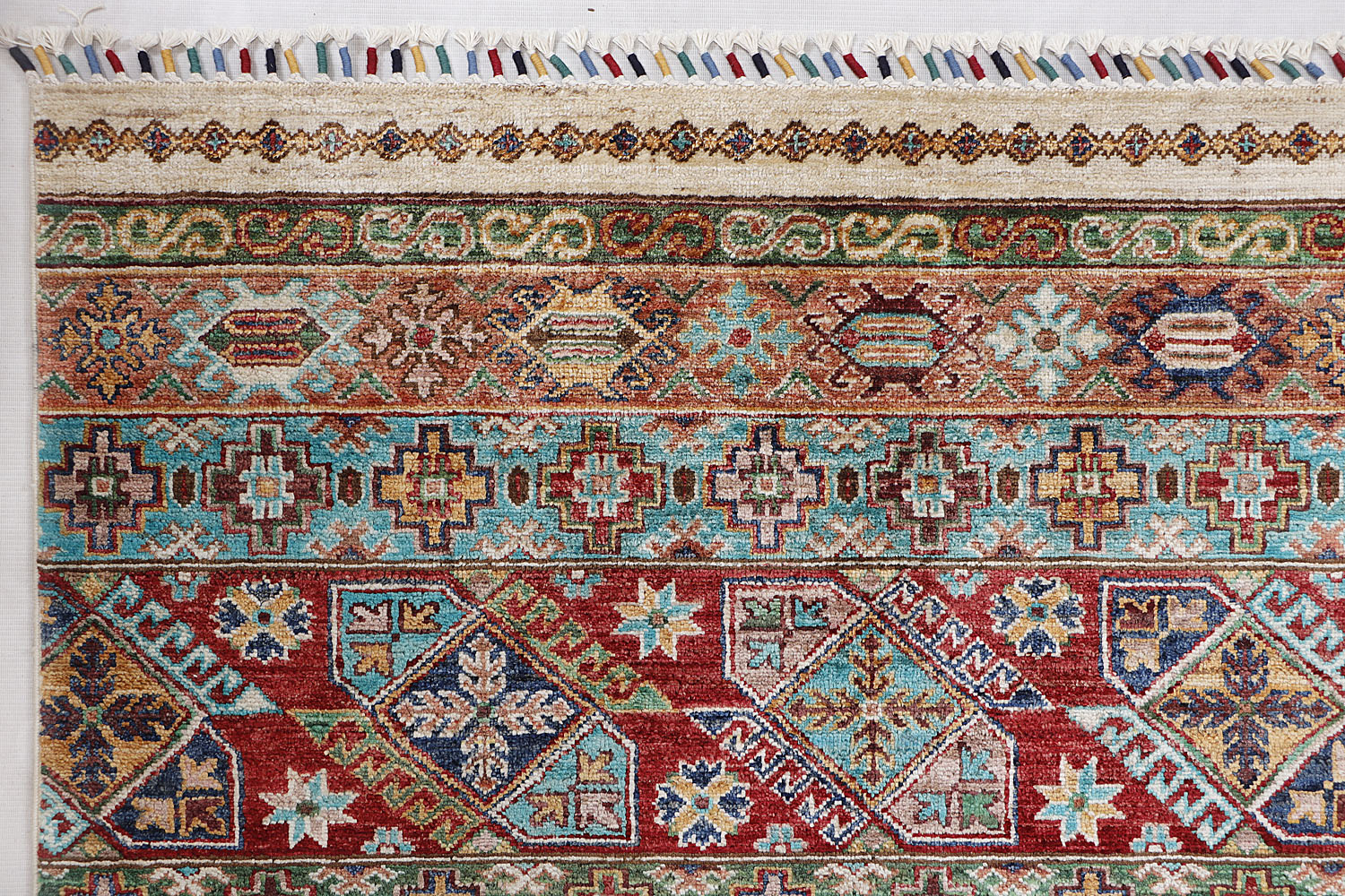 Khurjeen Persian Hand Knotted Wool Rug Ivory 8' x 10'