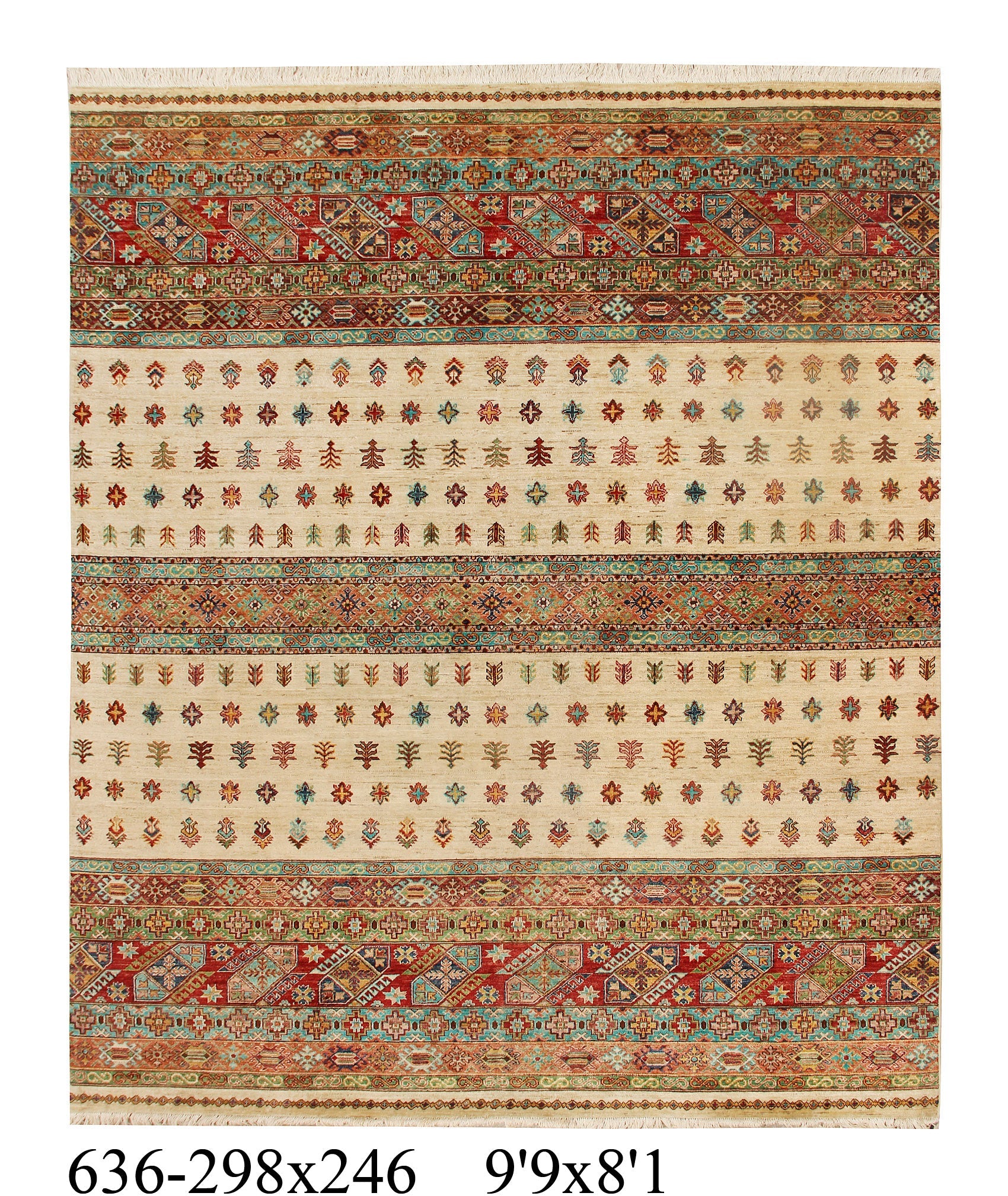 Handmade Persian Rug KHURJEEN