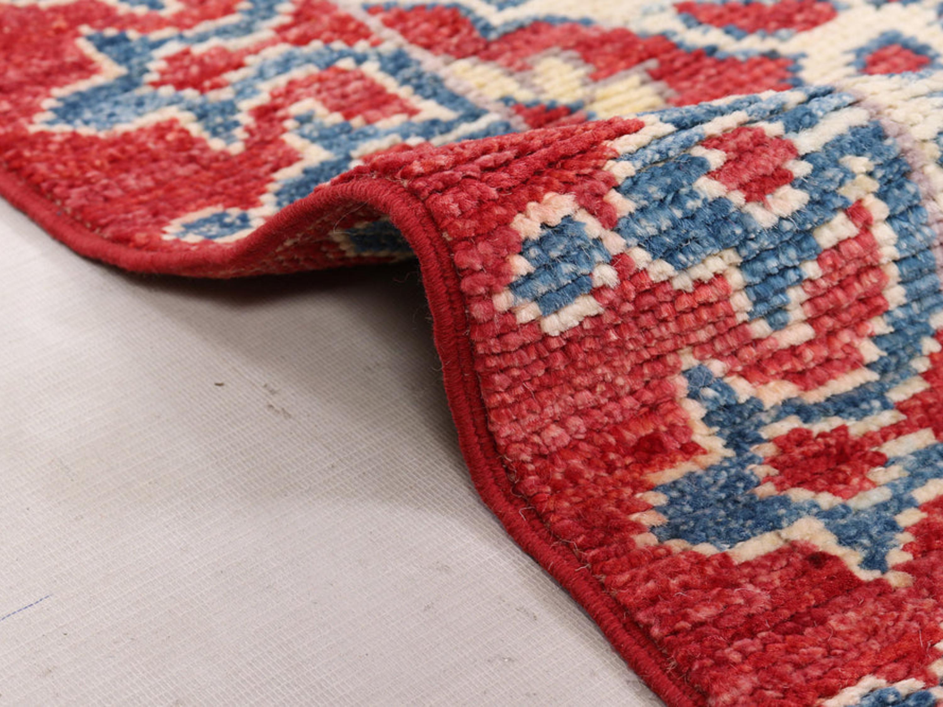 3x10 Turkish Oushak Runner Rug, Red Hand Knotted Wool Vintage Hallway Runner, Medallion Kitchen Entryway Carpet