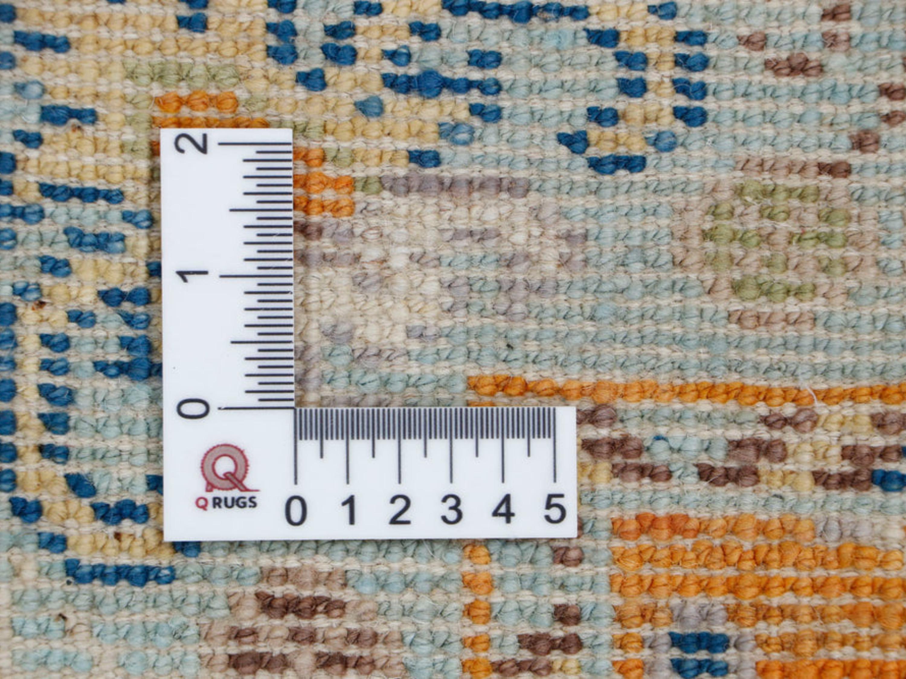 3x10 Oushak Runner Rug, Hand Knotted Gold Wool Staircase Long Hallway Runner, Medallion Turkish Corridor Carpet
