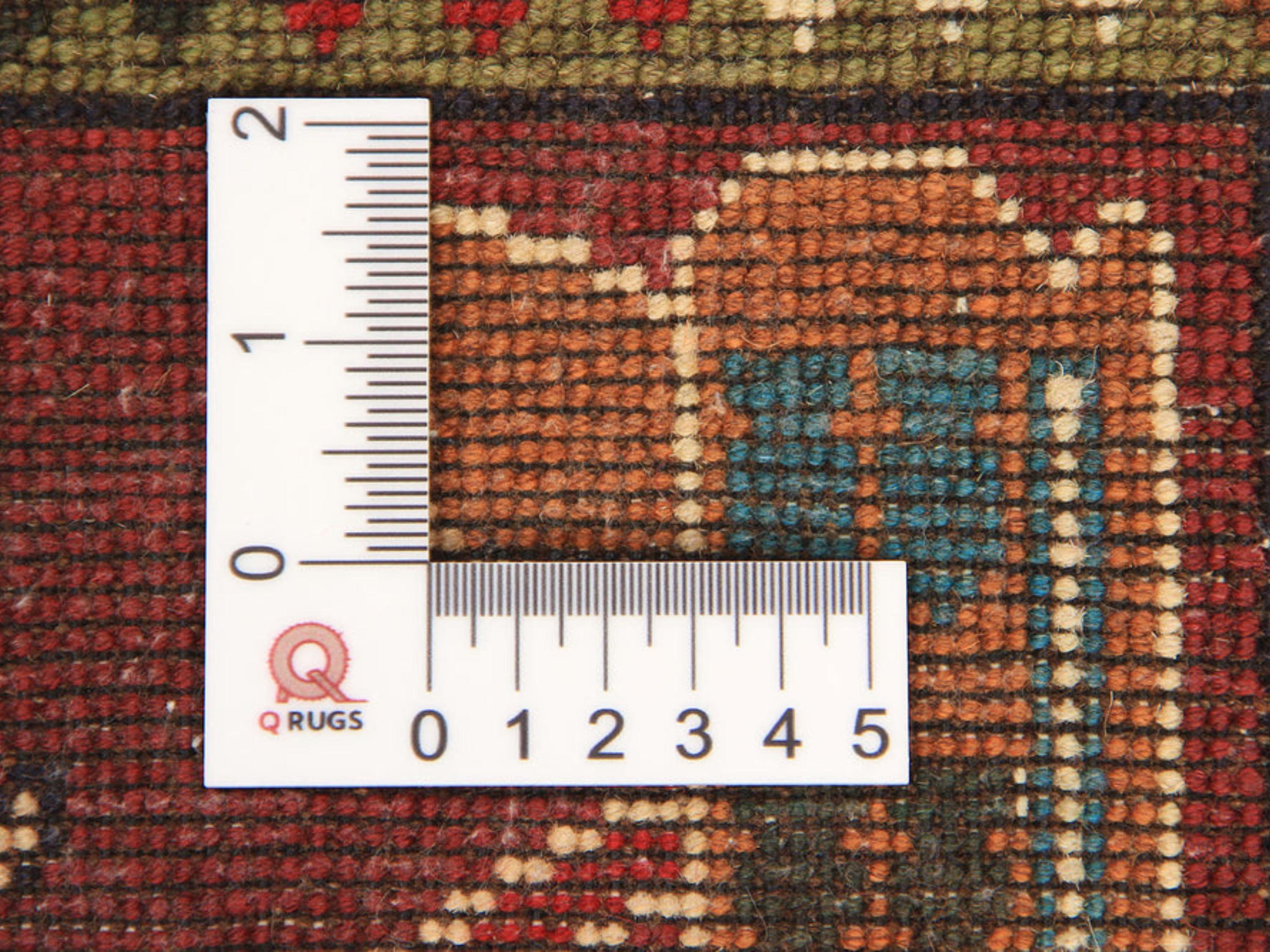 2x3 Red Afghan War Rug, Hand Knotted Wool Tribal Wall Hanging