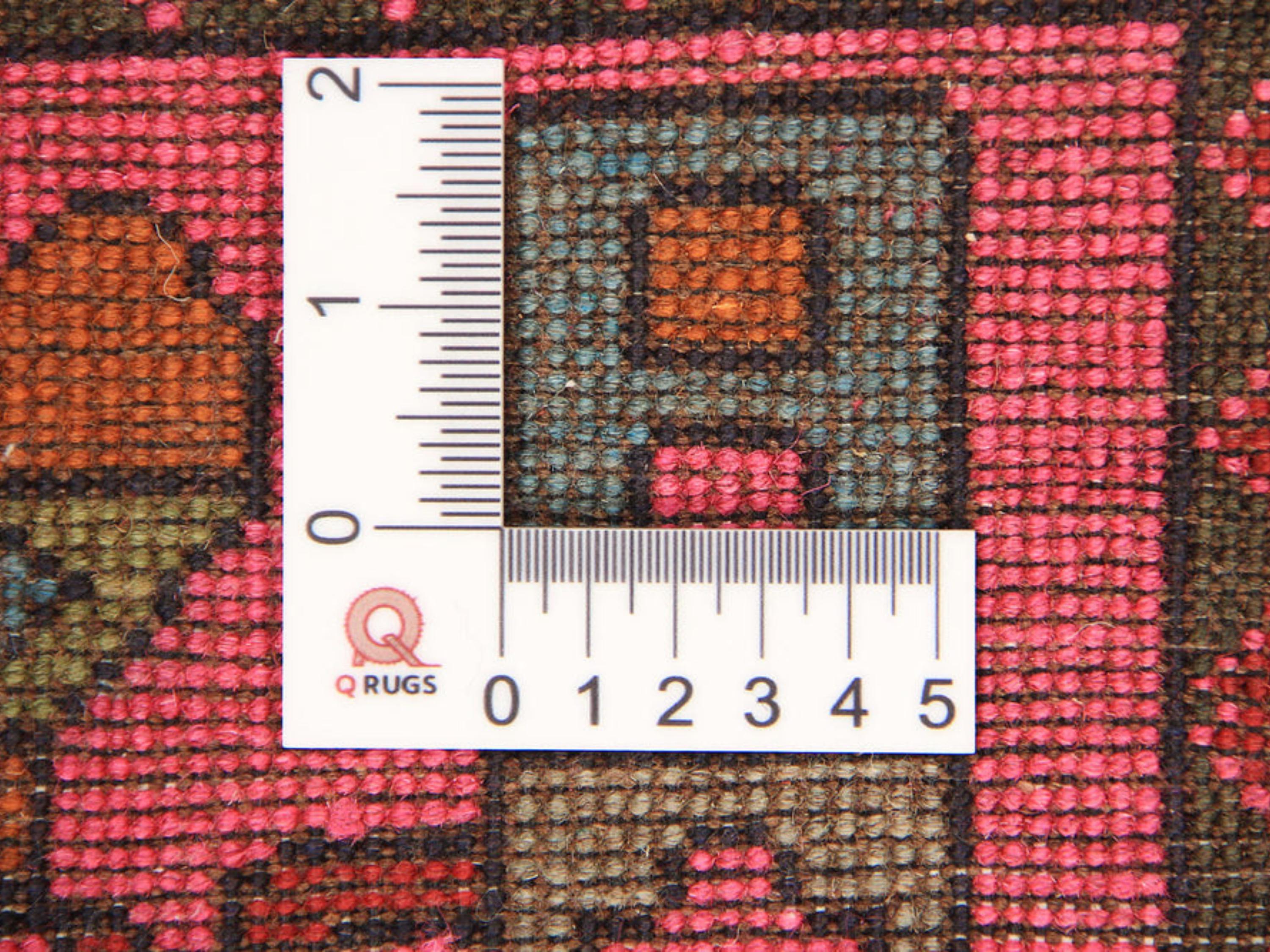 2x3 Pink Tribal War Rug, Handmade Wool Afghan Military Design