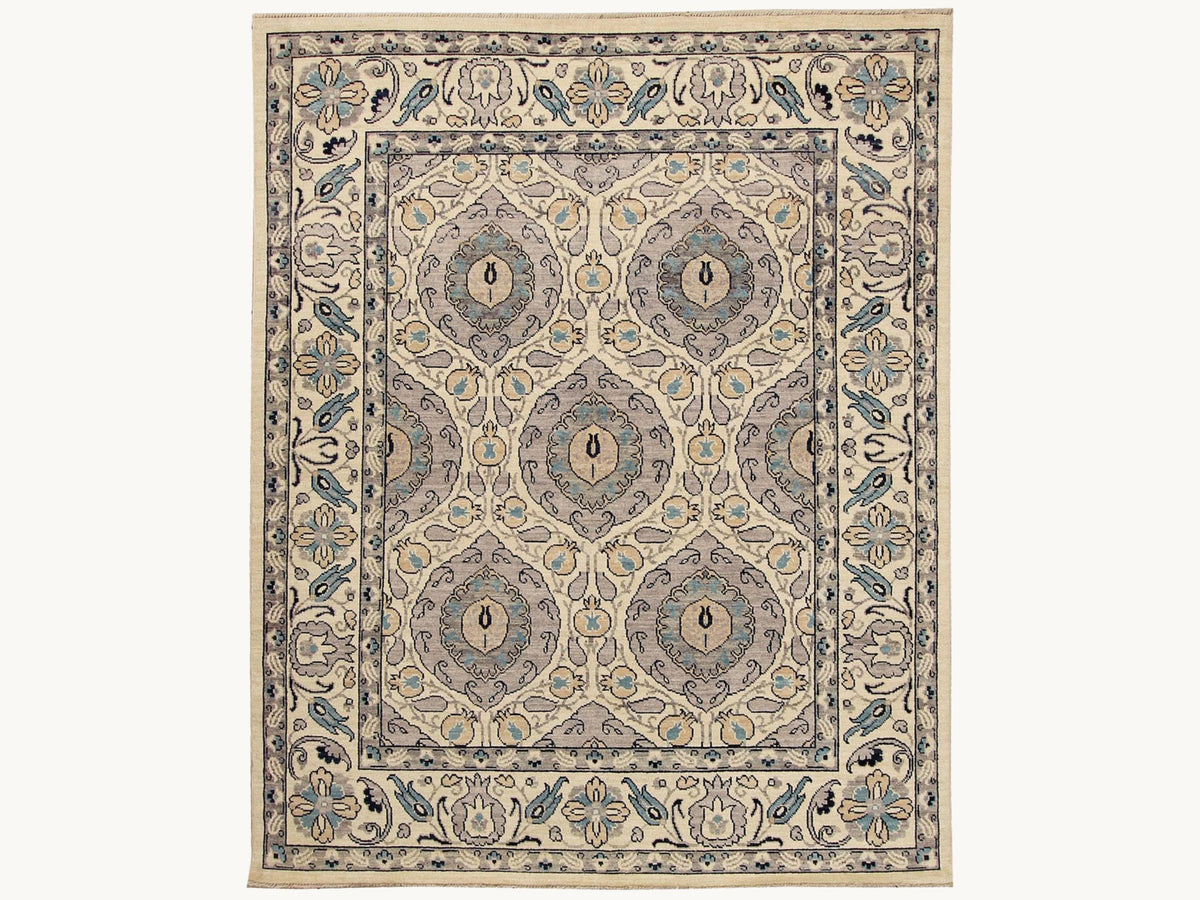 8x10 Turkish Oushak Rug, Vintage Beige Hand Knotted Wool Area Rug, One of a Kind Oriental Carpet, Living Room Bedroom Decor