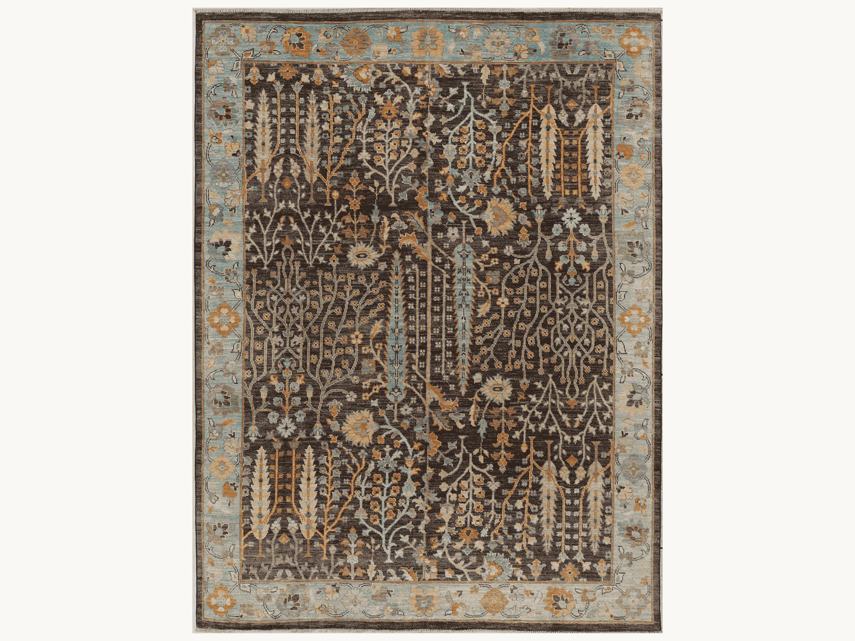 9x13 Turkish Oushak Rug, Vintage Black Hand Knotted Wool Area Rug, Large Oriental Carpet, Living Room Bedroom Decor