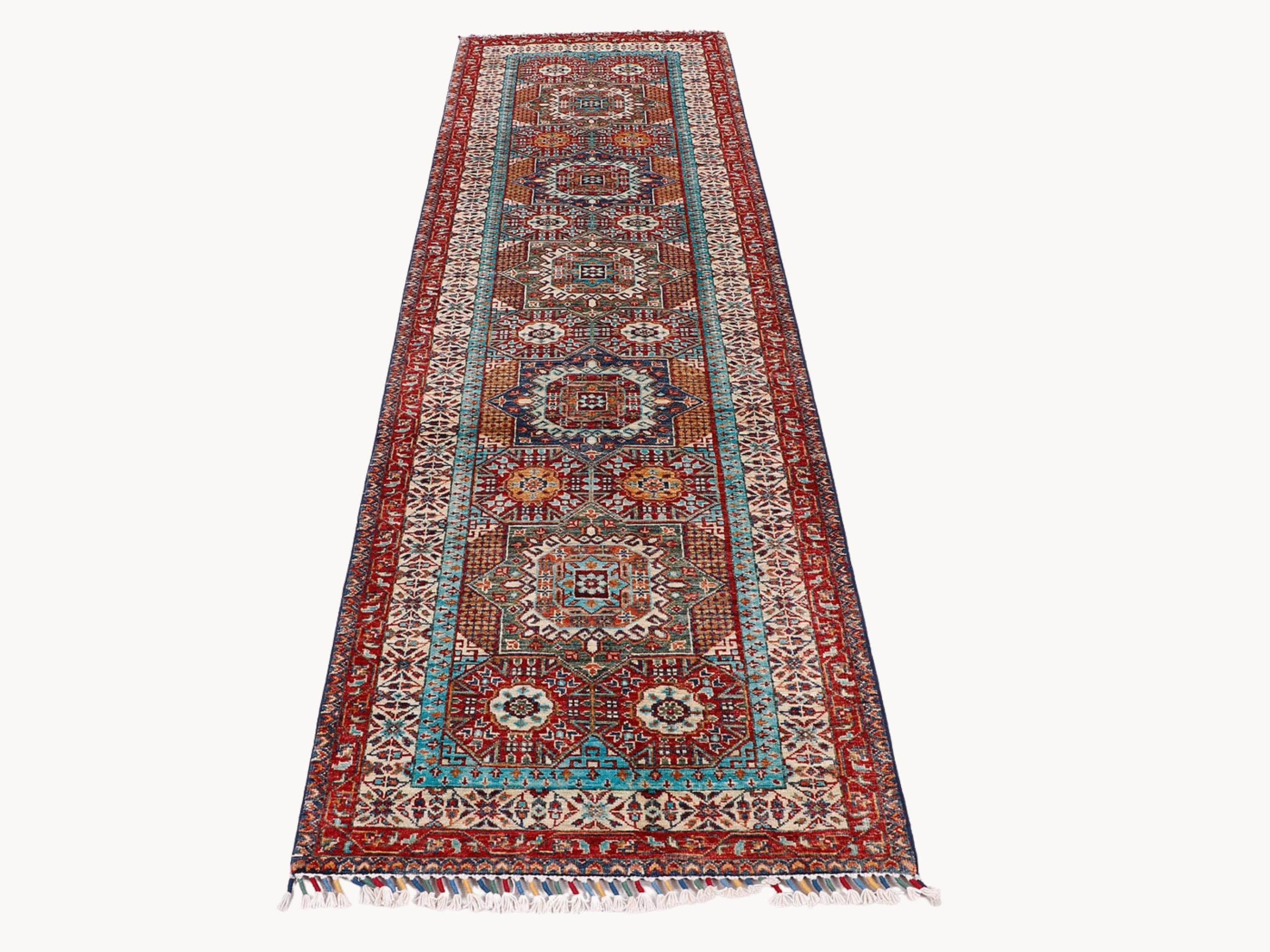3x10 Persian Style Runner Rug, Vintage Hand Knotted Wool Long Hallway Runner, Oriental Kitchen Entryway Carpet