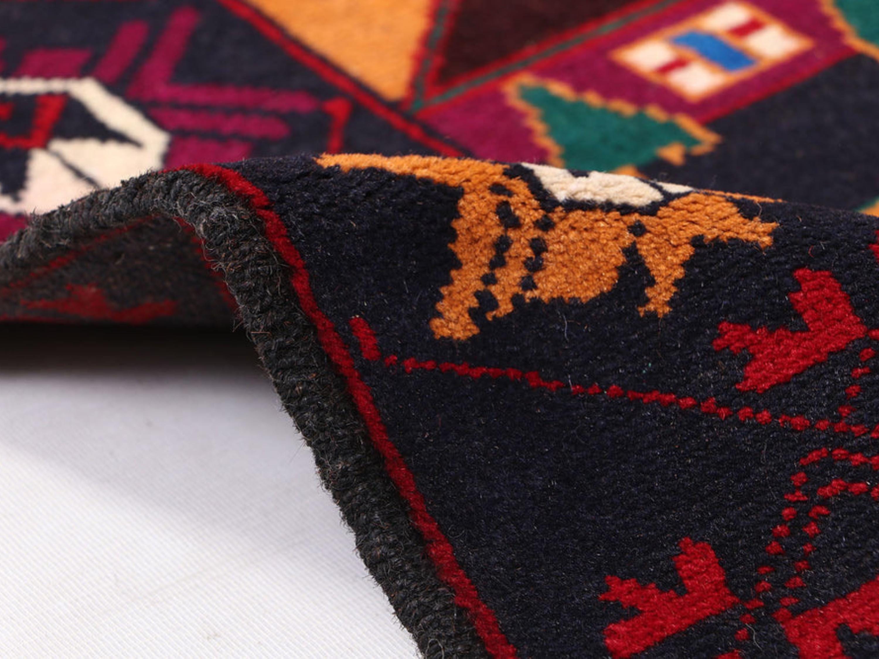 3x5 Landscape Tapestry Wall Hanging Rug, Afghan Style Handmade Wool Textile Wall Art, Folk Art Decor