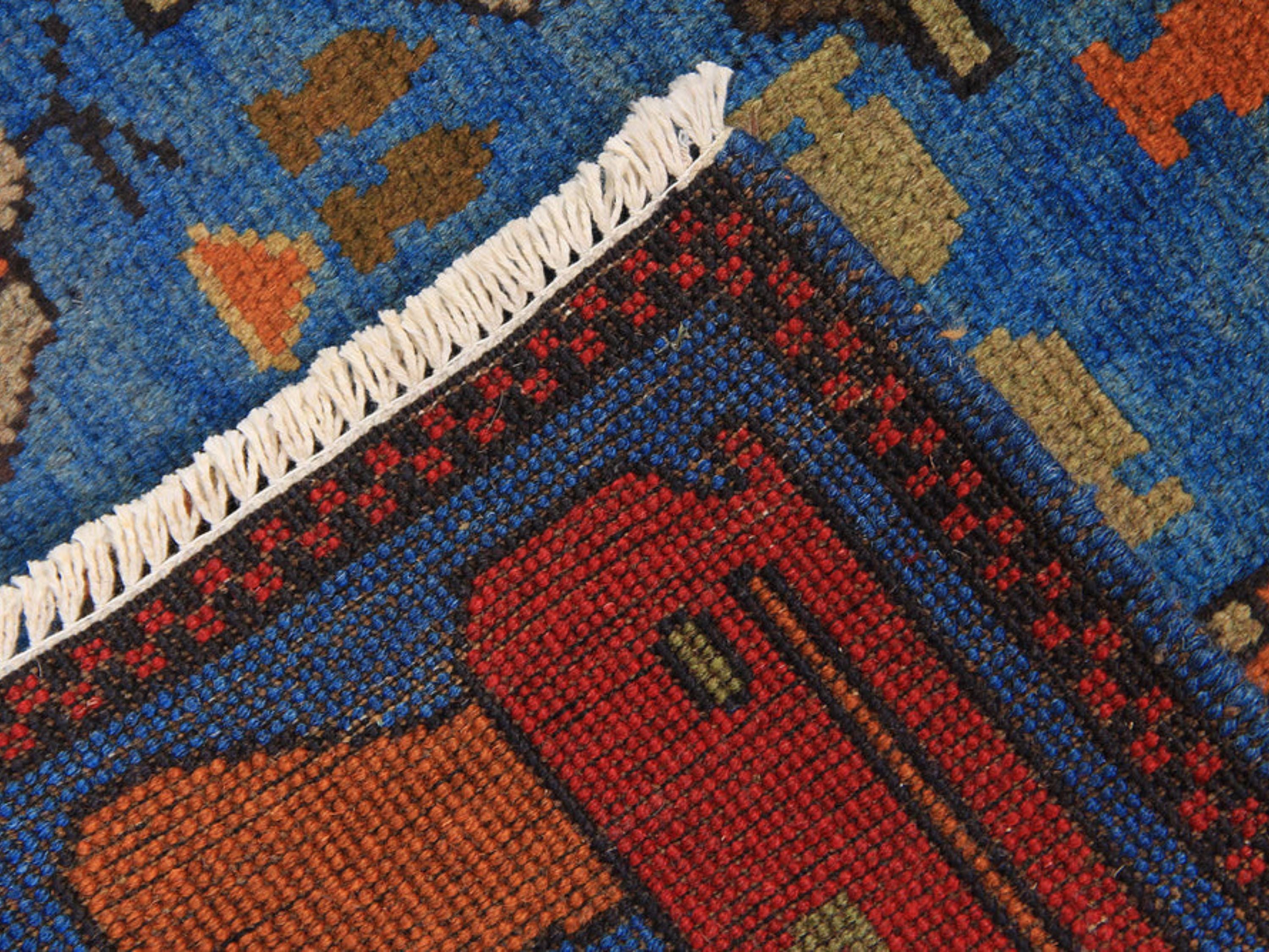 2x3 Tribal Pictorial Rug, Hand Knotted Wool Afghan War Wall Hanging, Military Decor