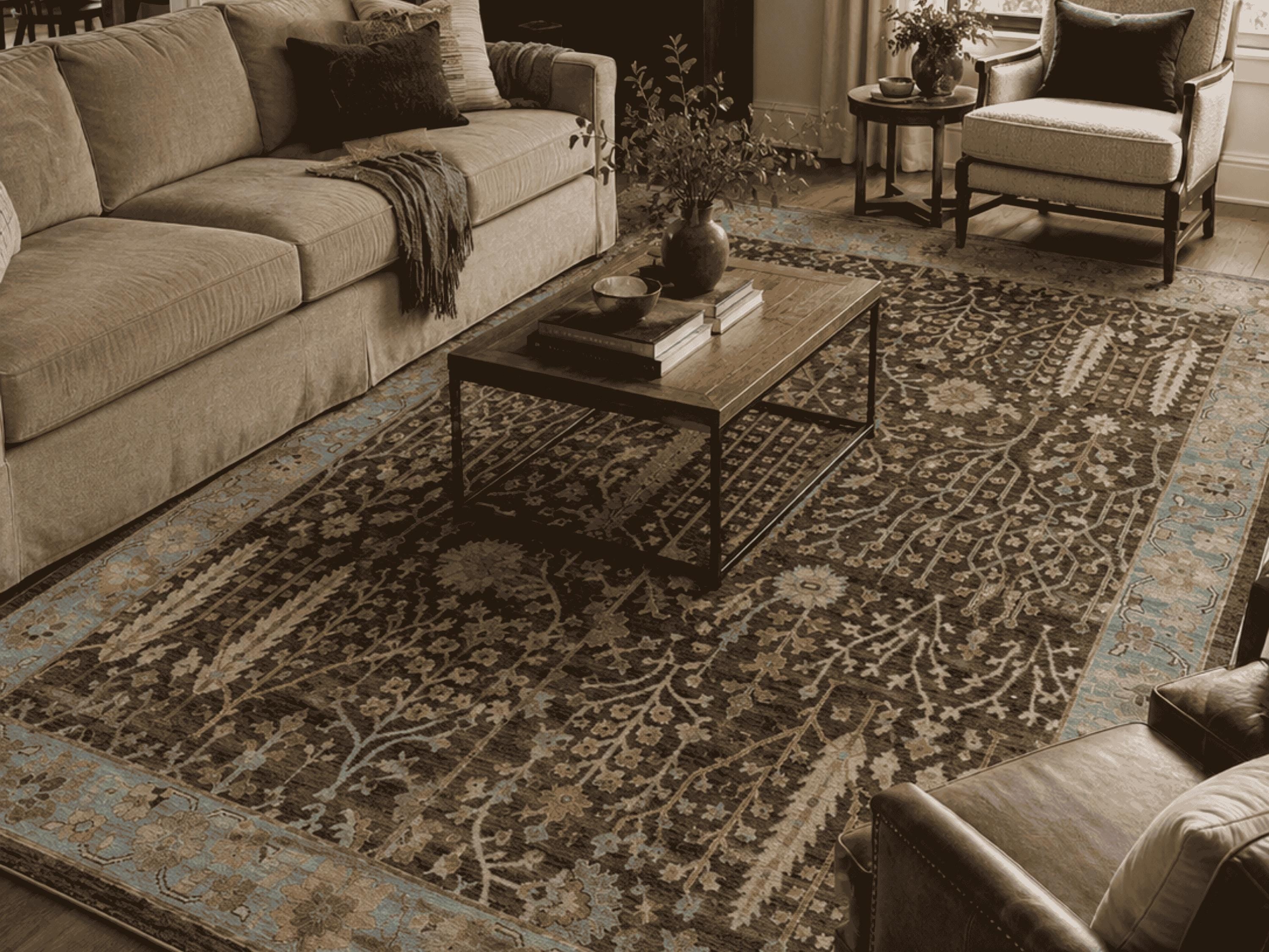 9x13 Turkish Oushak Rug, Vintage Black Hand Knotted Wool Area Rug, Large Oriental Carpet, Living Room Bedroom Decor