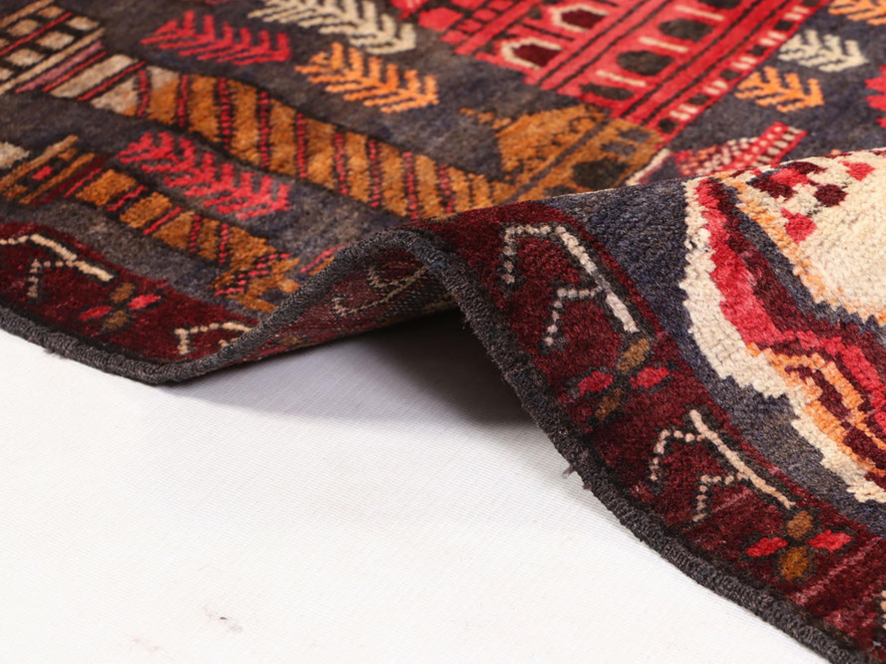 3x4 Tribal Pictorial Tapestry Wall Hanging Rug, Afghan Style Handmade Wool Textile Wall Art, Boho Folk Art Decor