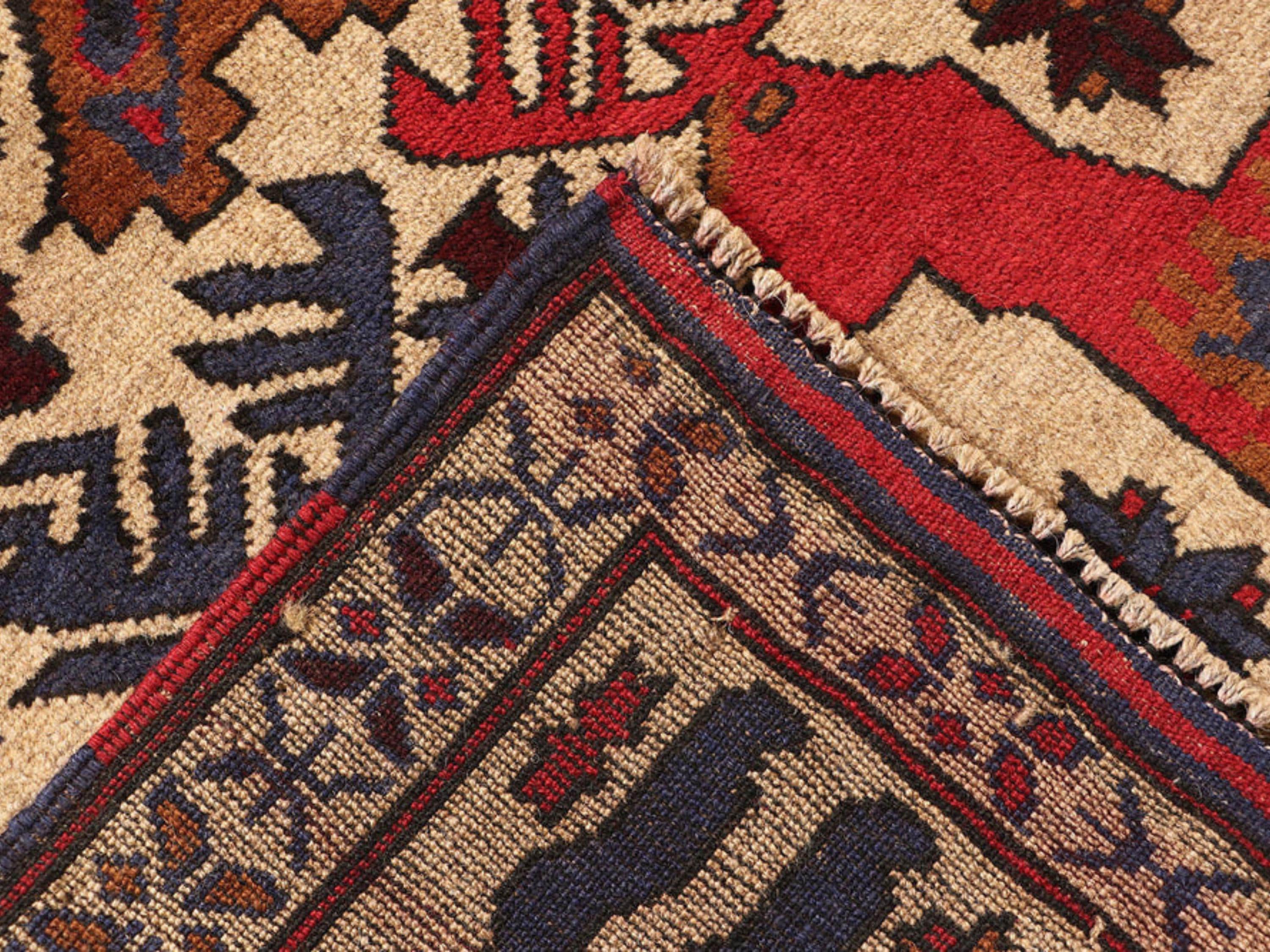 3x5 Animal Motif Tapestry Wall Hanging Rug, Afghan Style Handmade Wool Textile Wall Art, Tribal Folk Art Decor