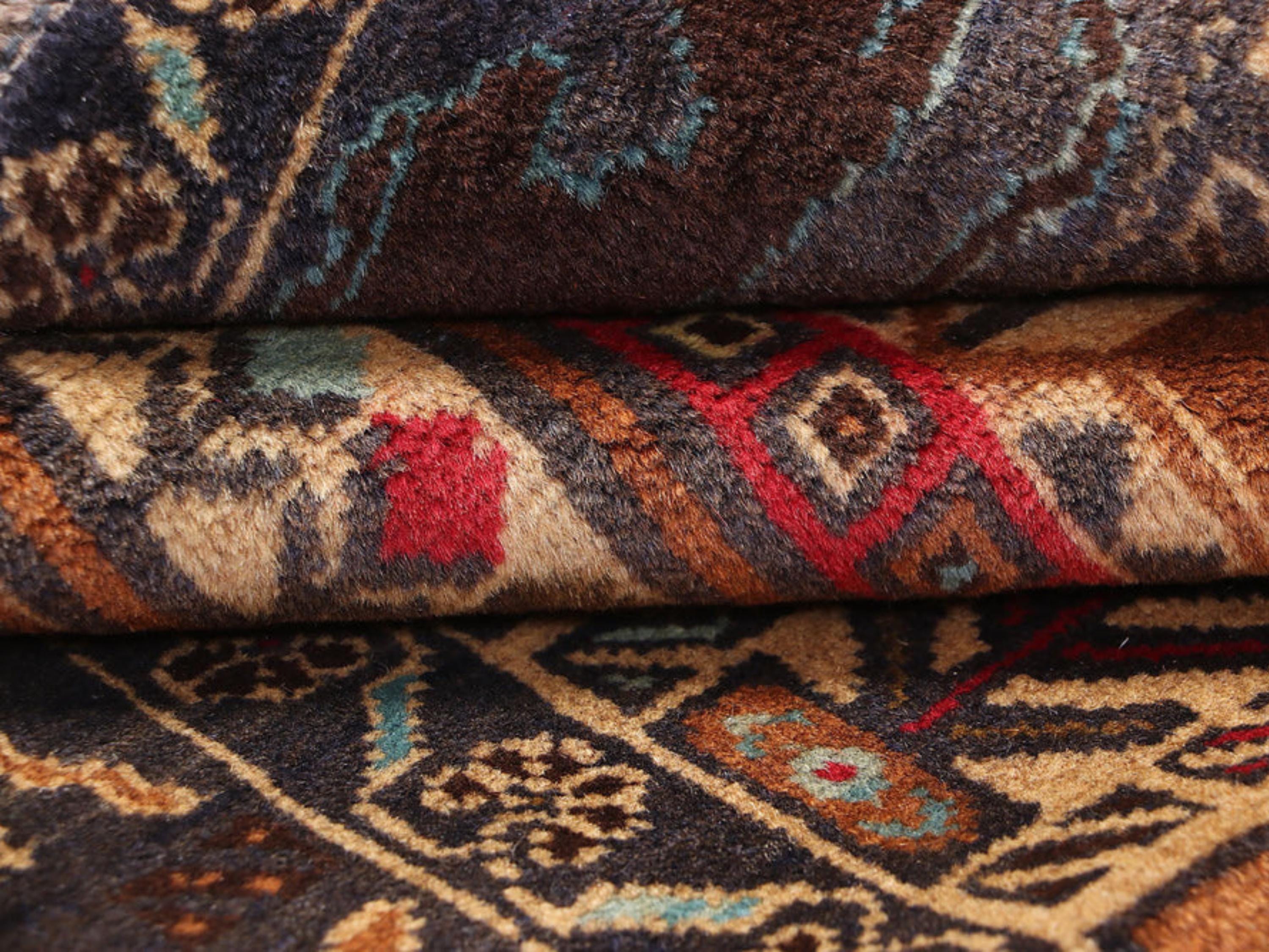 3x5 Village Scene Woven Wall Hanging Rug, Hand Knotted Wool Tapestry, Afghan Style Textile Wall Art, Navy Folk Decor