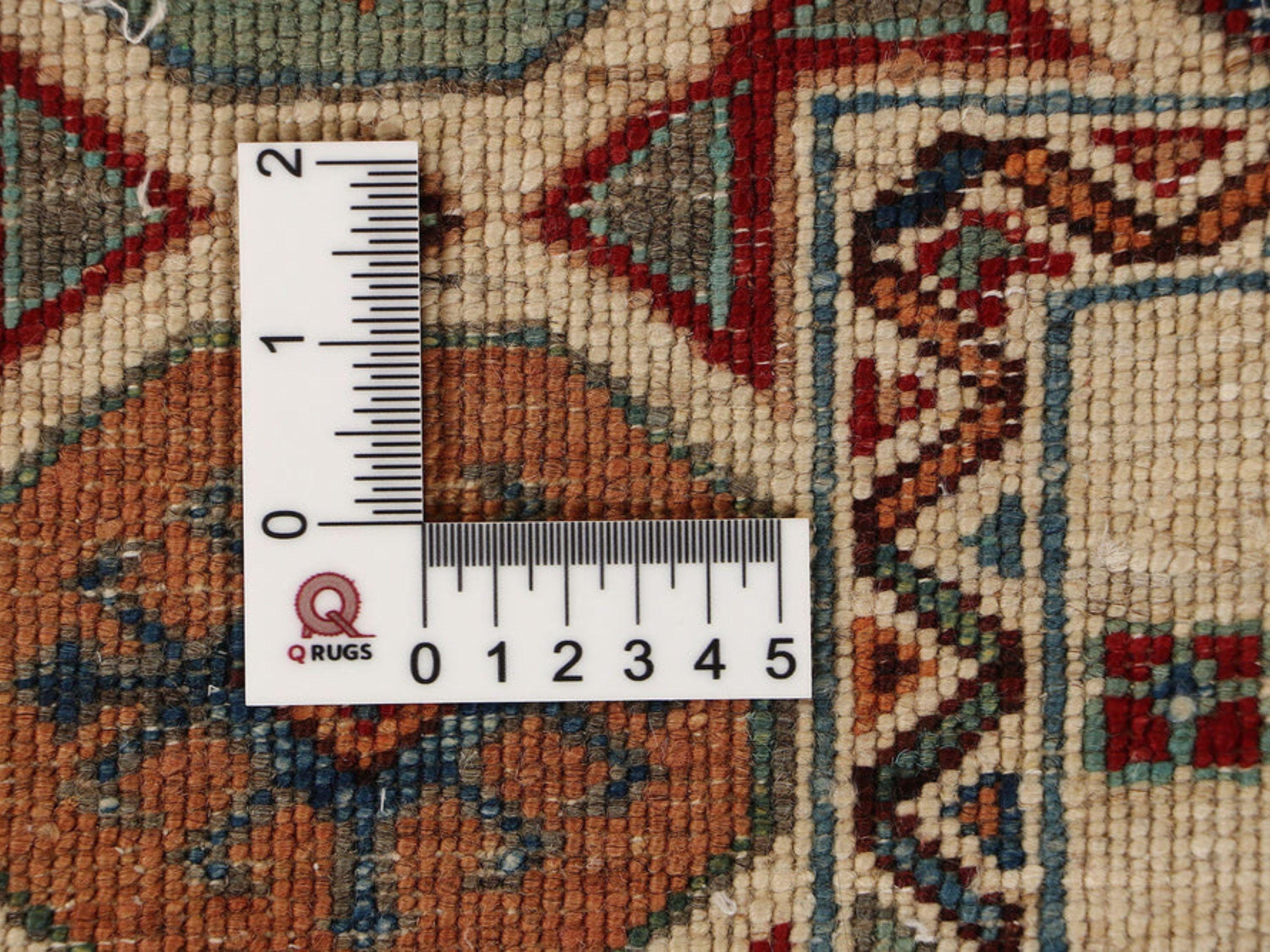 4x6 Ivory Persian Style Hand Knotted Wool Rug | Tribal Medallion Area Decor