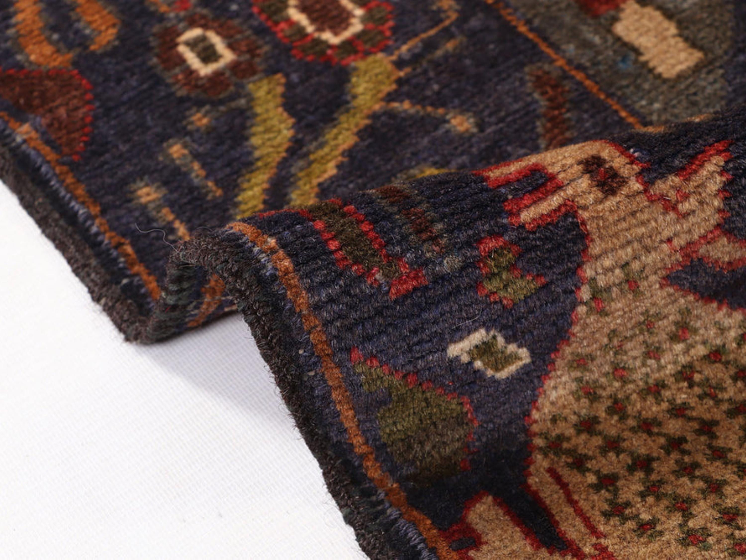 3x5 Brown Pictorial Woven Wall Hanging, Hand Knotted Wool Tapestry, Afghan Style Textile Wall Art, Folk Art Decor